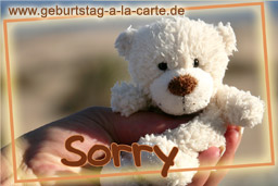Entschuldigungskarte Teddy