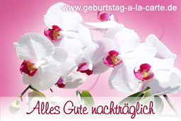 Geburtstagskarte mit Orchidee