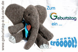 geburtstagskarte für kinder mit elefant