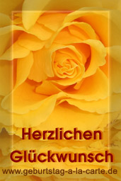 schöne Geburtstagskarte mit gelber Rose